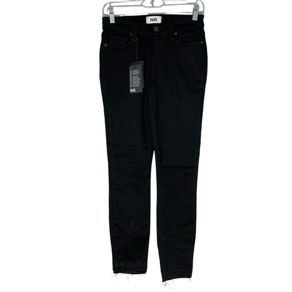 PAIGE Verdugo Crop Black Skinny Jeans